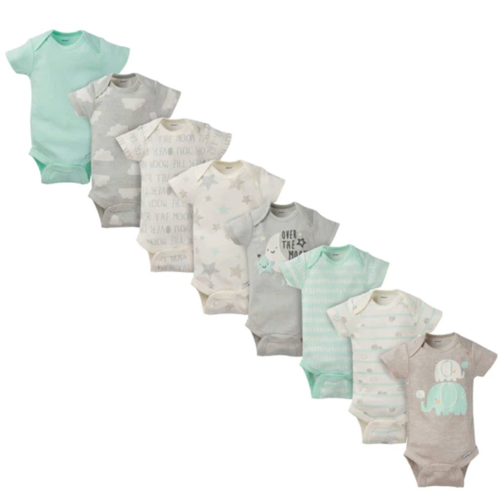Gerber White Cotton Bodysuit